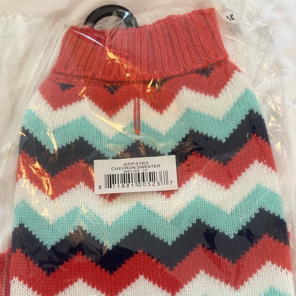 Melon Chevron Sweater 14” - Picture 3 of 4